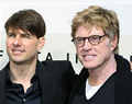 Robert Redford e Tom Cruise alla festa del cinema di Roma